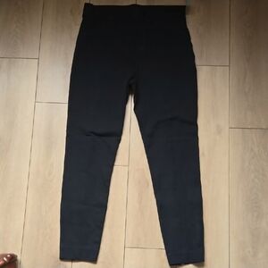 SPANX The Perfect Black Pant Back Seam Skinny Ponte Knit Crop Size L